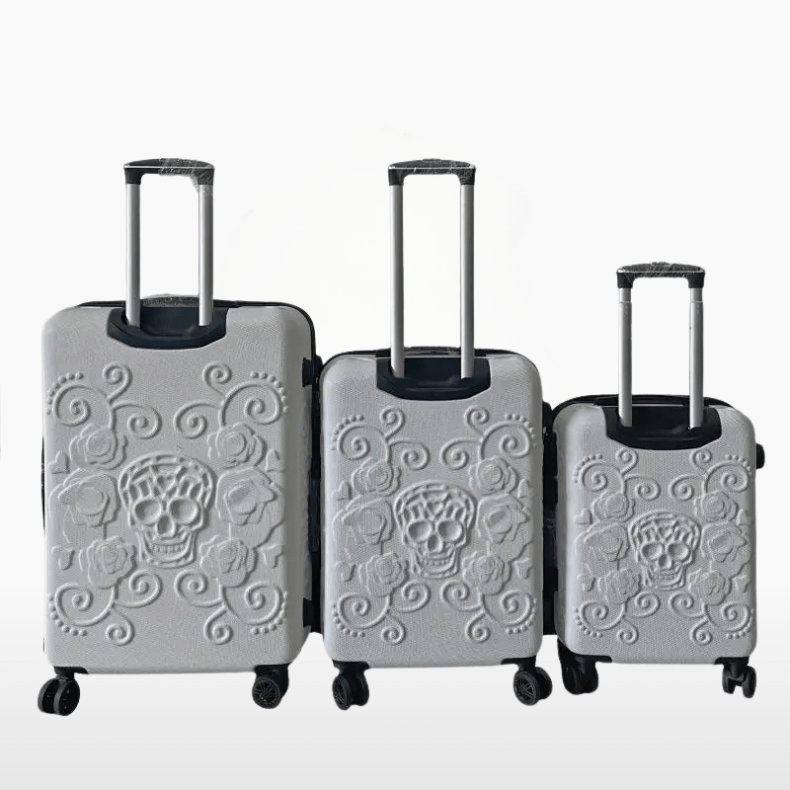 Set de 3 Valises Résistantes 3D Skull - Travuria