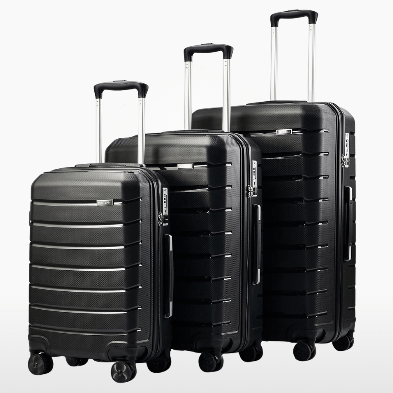 Set de 3 Valises Rigides avec Roulettes Pivotantes - Travuria