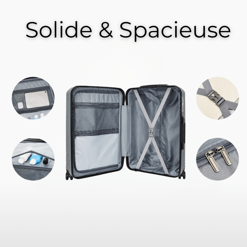 Set de 3 Valises Rigides avec Roulettes Pivotantes - Travuria