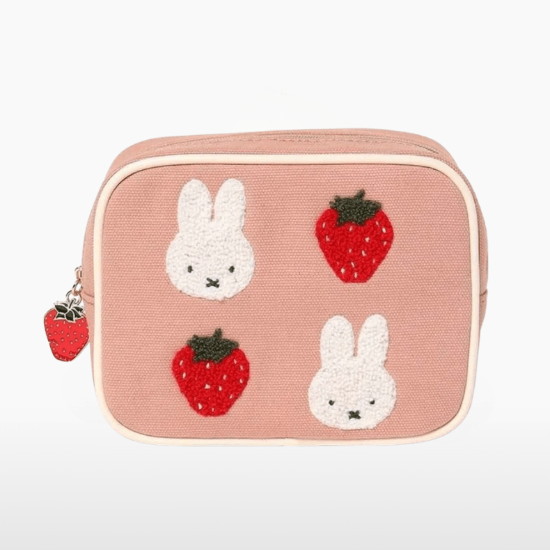 Trousse de Rangement en Toile avec Pendentif Fraise - Travuria