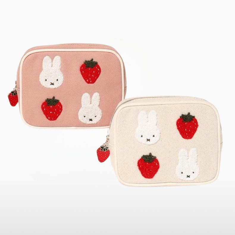 Trousse de Rangement en Toile avec Pendentif Fraise - Travuria