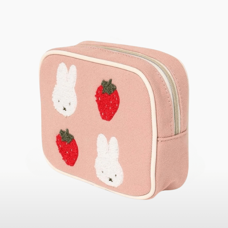 Trousse de Rangement en Toile avec Pendentif Fraise - Travuria